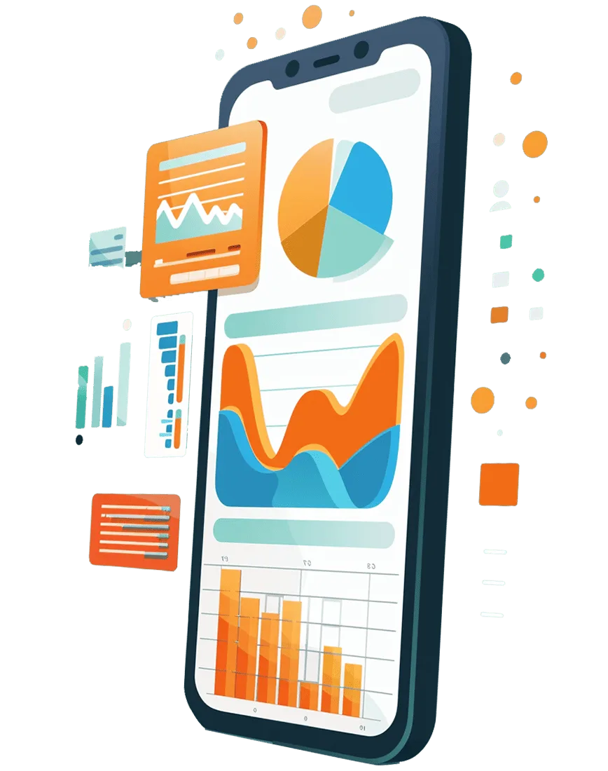 Floating Phone Vector